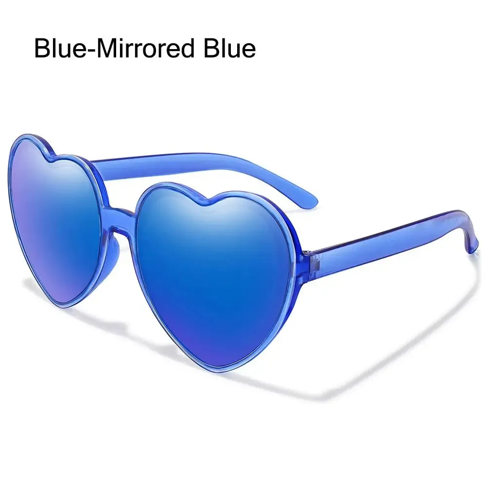 Trendy Heart Shaped Sunglasses for Women Party Cosplay Glasses UV400 Protection Eyewear Summer Beach Shades Cycling Sunglasses
