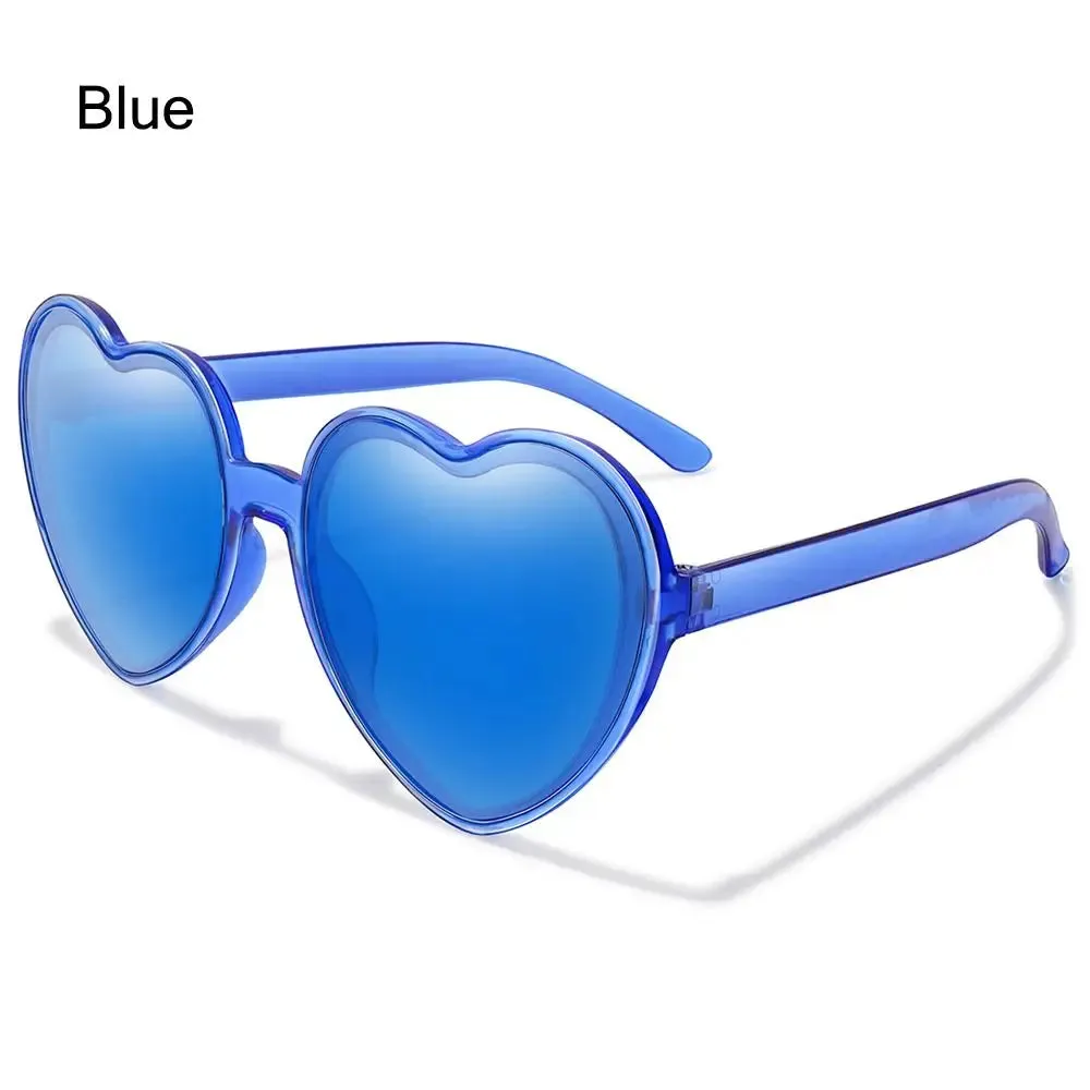 Trendy Heart Shaped Sunglasses for Women Party Cosplay Glasses UV400 Protection Eyewear Summer Beach Shades Cycling Sunglasses