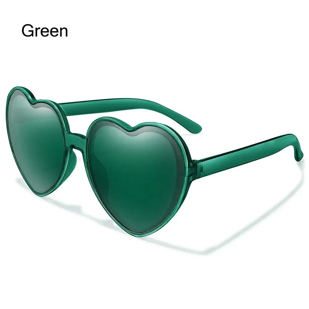 Trendy Heart Shaped Sunglasses for Women Party Cosplay Glasses UV400 Protection Eyewear Summer Beach Shades Cycling Sunglasses