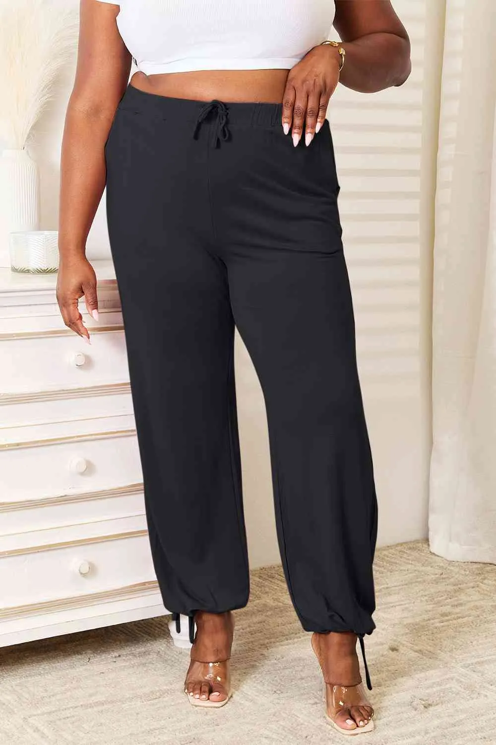 Trendy Trailblazer Soft Rayon Drawstring Waist Pants with Pockets (multiple color options)