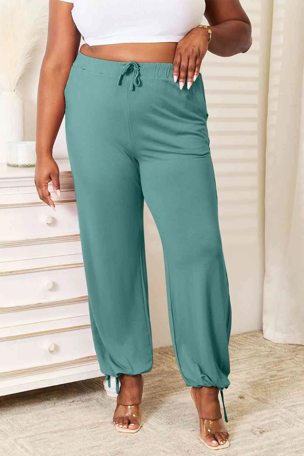 Trendy Trailblazer Soft Rayon Drawstring Waist Pants with Pockets (multiple color options)