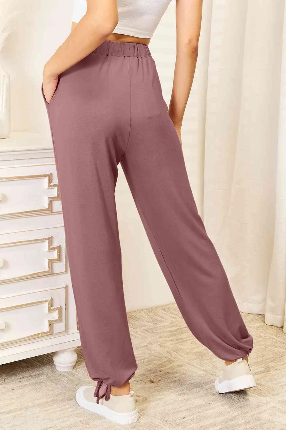 Trendy Trailblazer Soft Rayon Drawstring Waist Pants with Pockets (multiple color options)