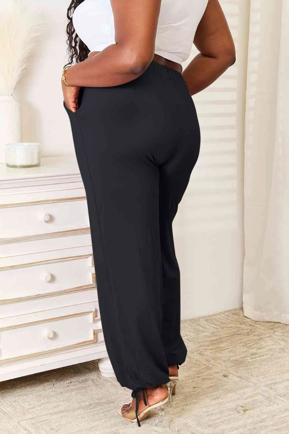 Trendy Trailblazer Soft Rayon Drawstring Waist Pants with Pockets (multiple color options)