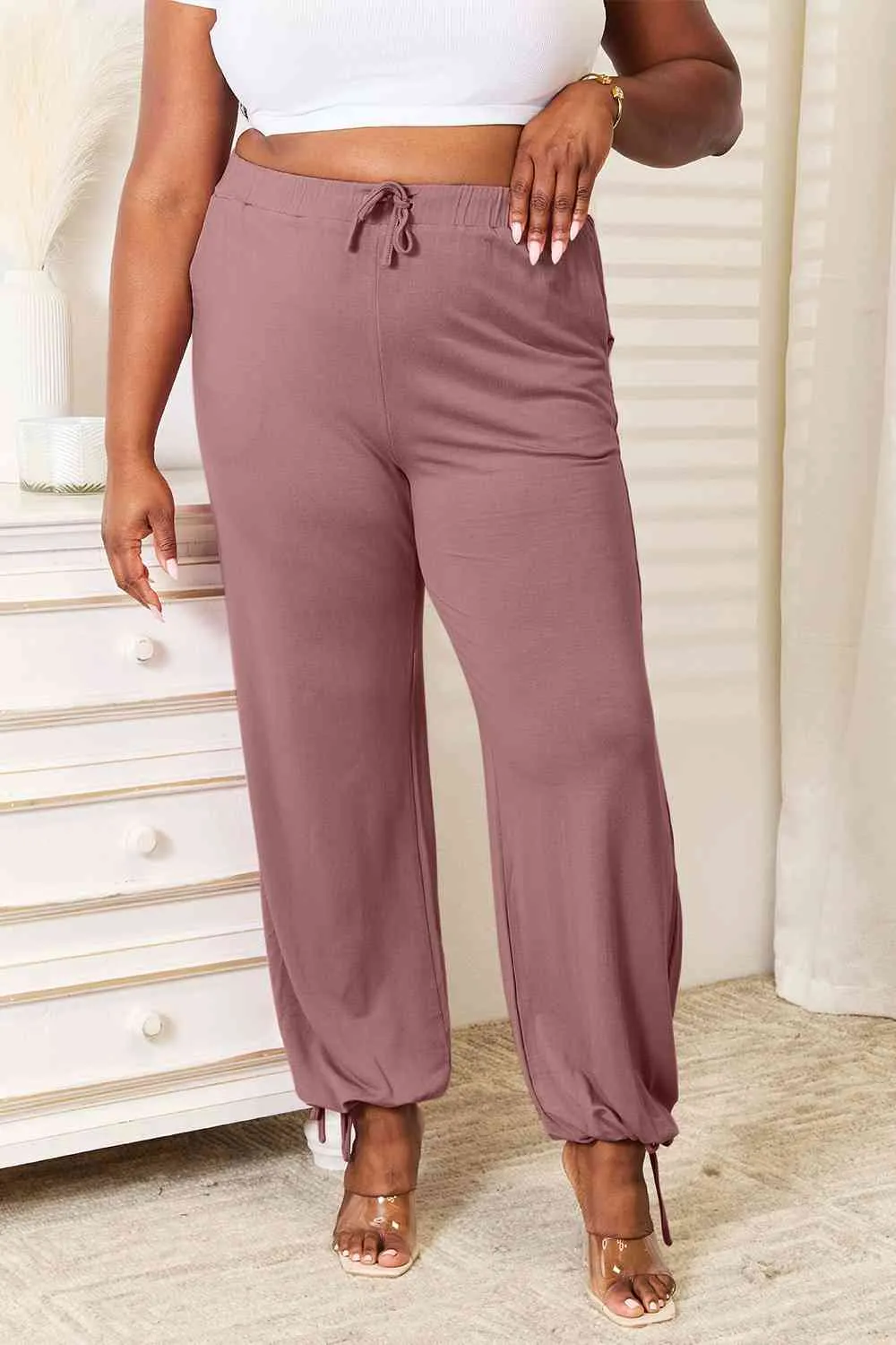 Trendy Trailblazer Soft Rayon Drawstring Waist Pants with Pockets (multiple color options)
