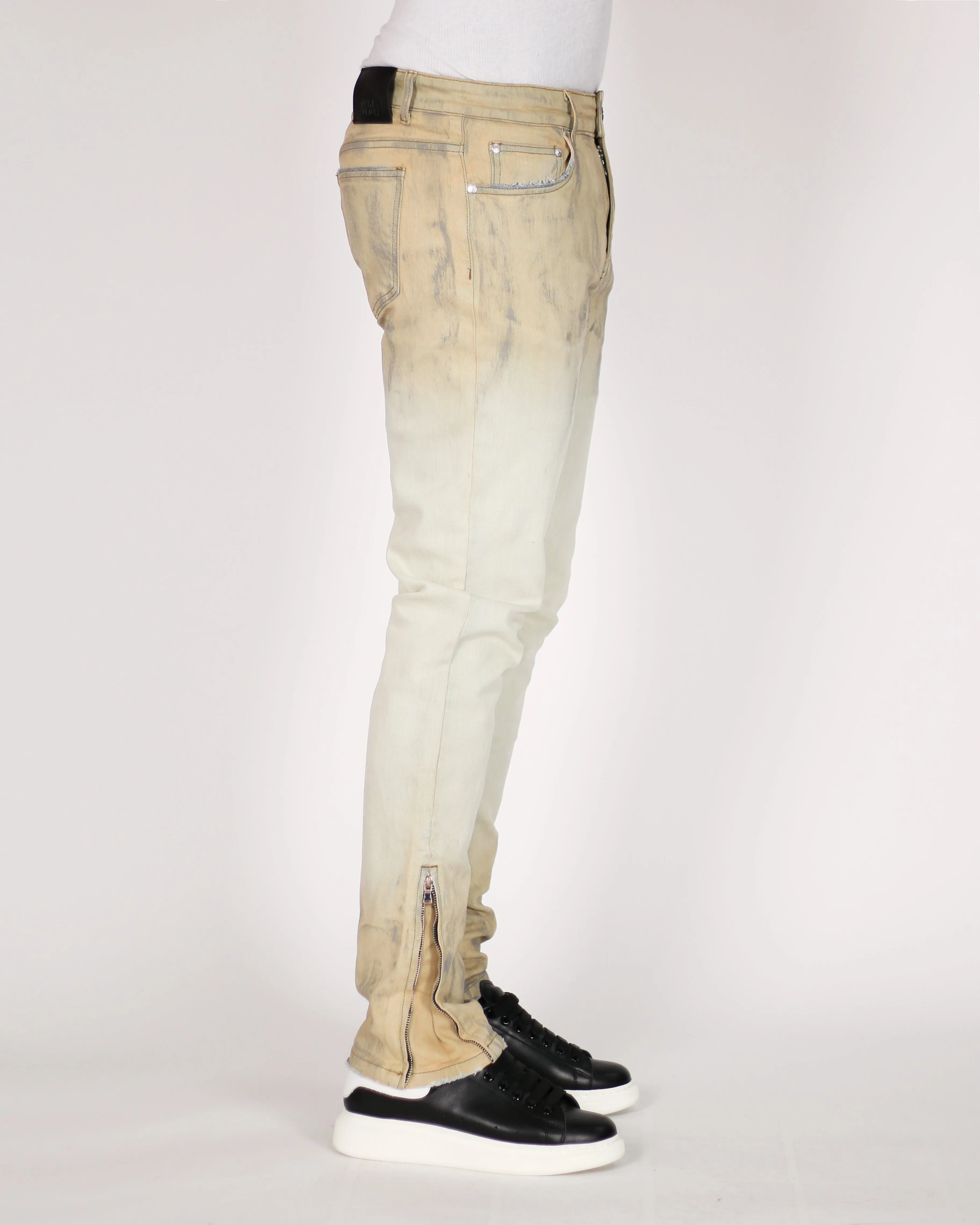 Trinity Kays Kulture Tunis Ombre  Men's Ankle Zipper Skinny Jeans