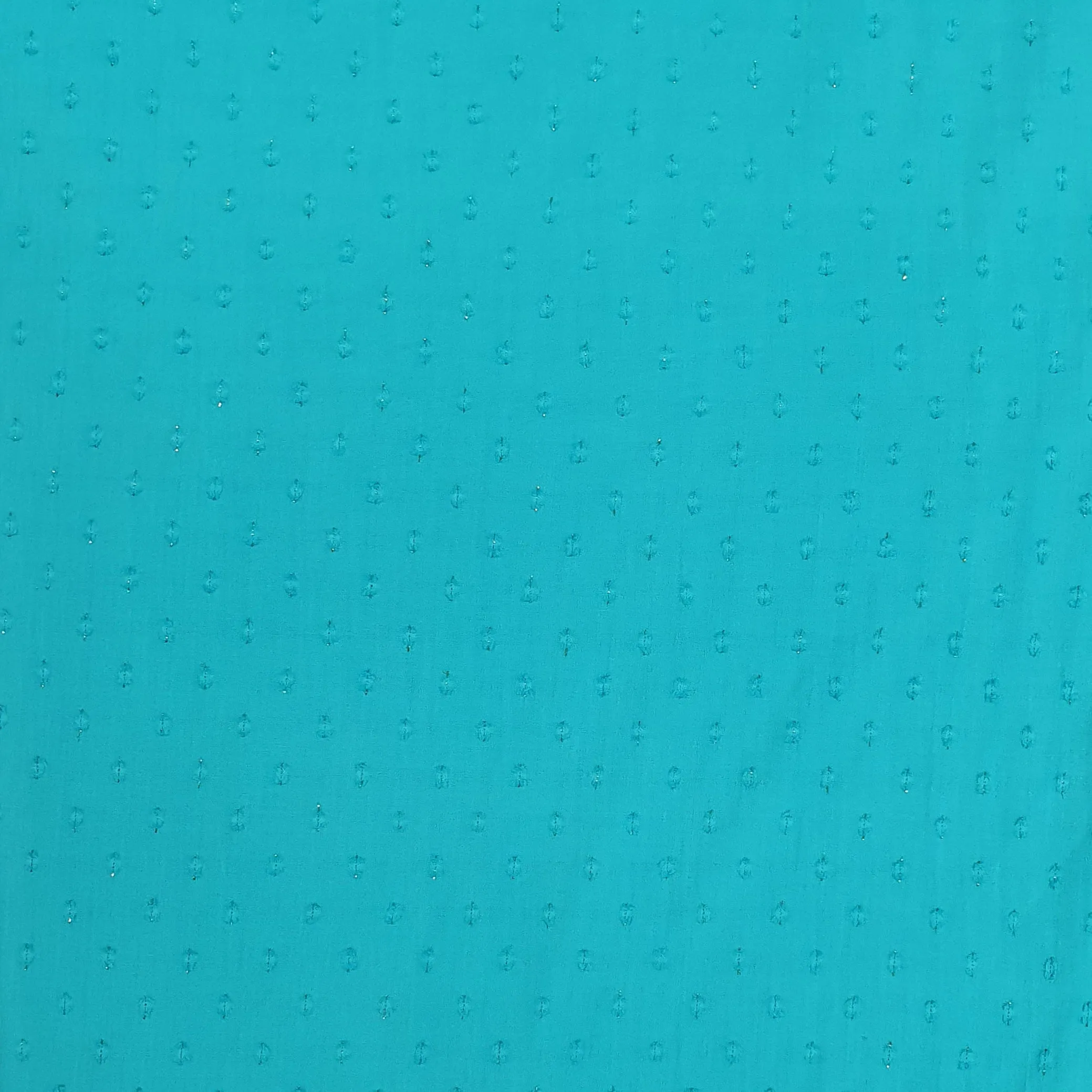 White Solid With Golden Lurex Cotton Fabric