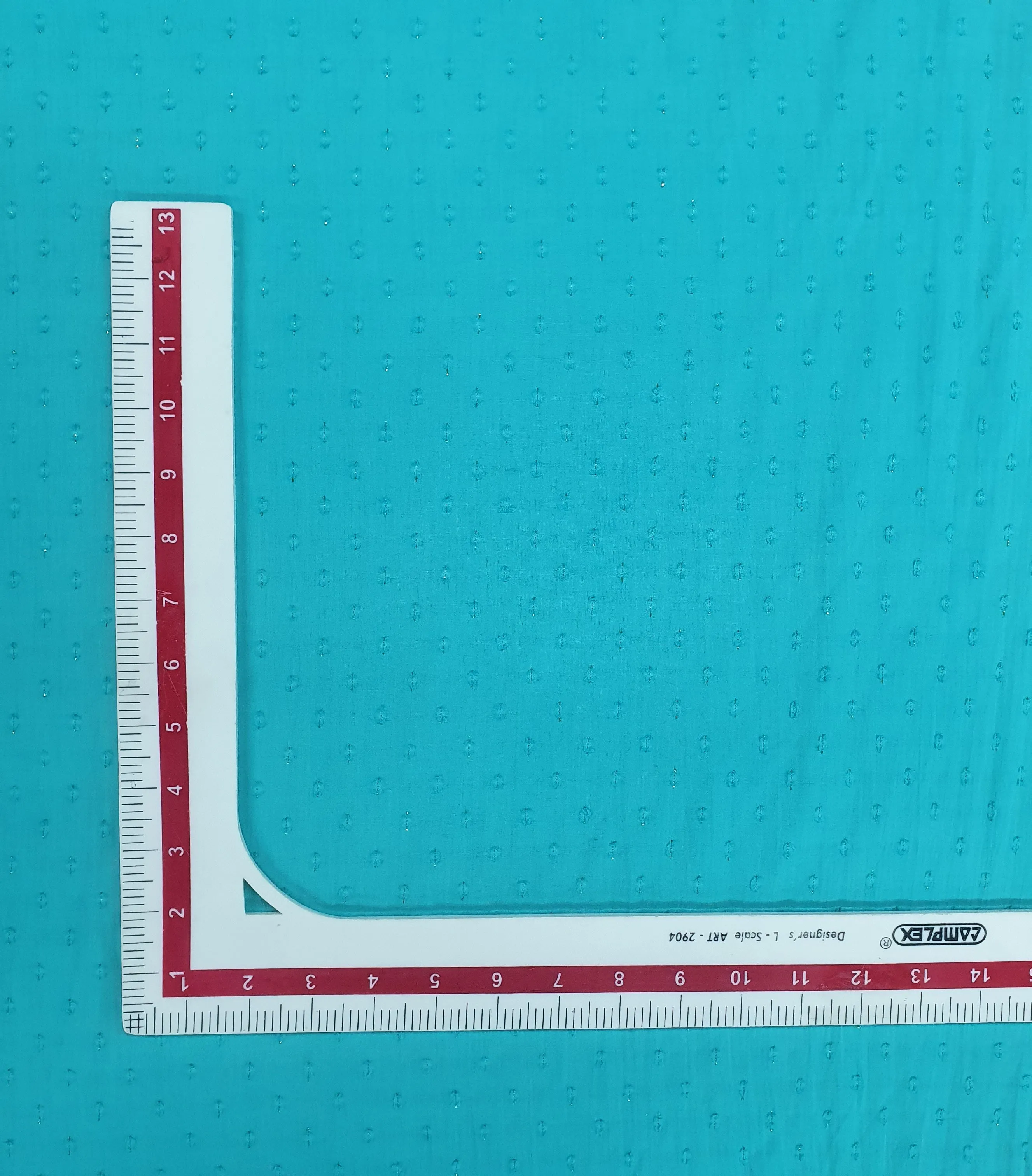 White Solid With Golden Lurex Cotton Fabric