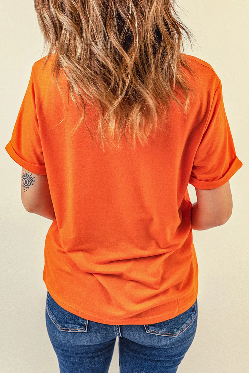 Women's Pumpkin Spice Jesus Chris Graphic Loose Fit T Shirt