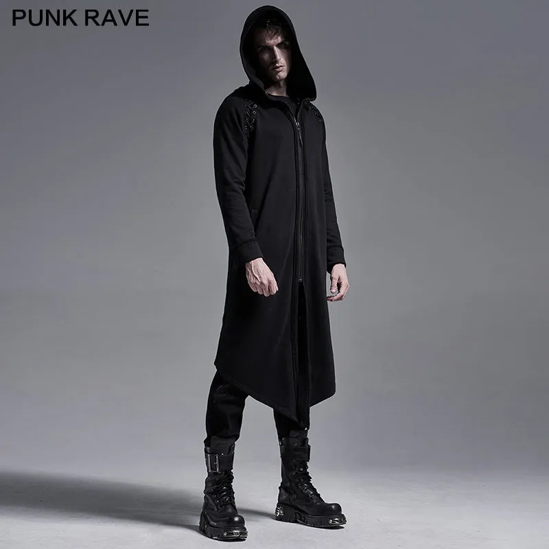 WY-1228XCM Punk  hoodie medium-length coat