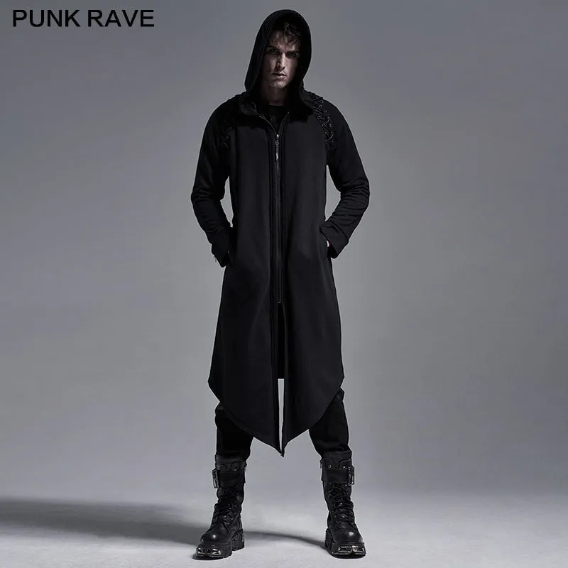 WY-1228XCM Punk  hoodie medium-length coat