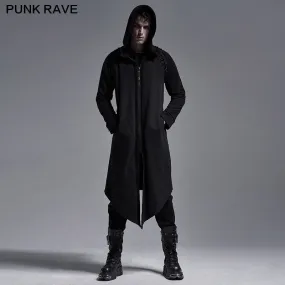 WY-1228XCM Punk  hoodie medium-length coat
